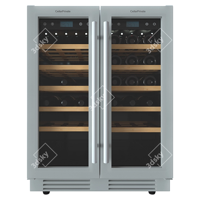 Dual Chamber Wine Fridge CP042-2TW 3D model image 1