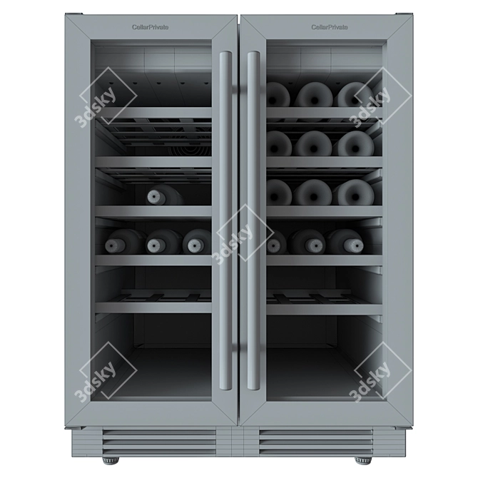 Dual Chamber Wine Fridge CP042-2TW 3D model image 3