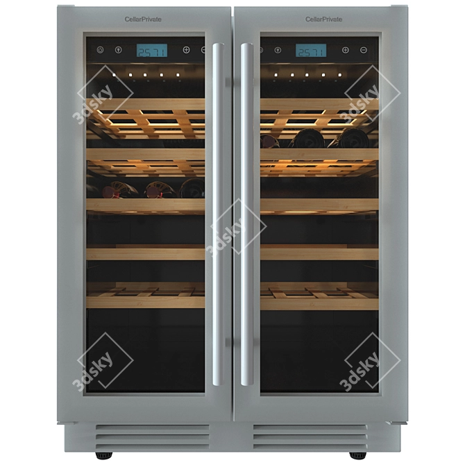 Dual Chamber Wine Fridge CP042-2TW 3D model image 4