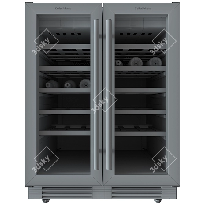 Dual Chamber Wine Fridge CP042-2TW 3D model image 6