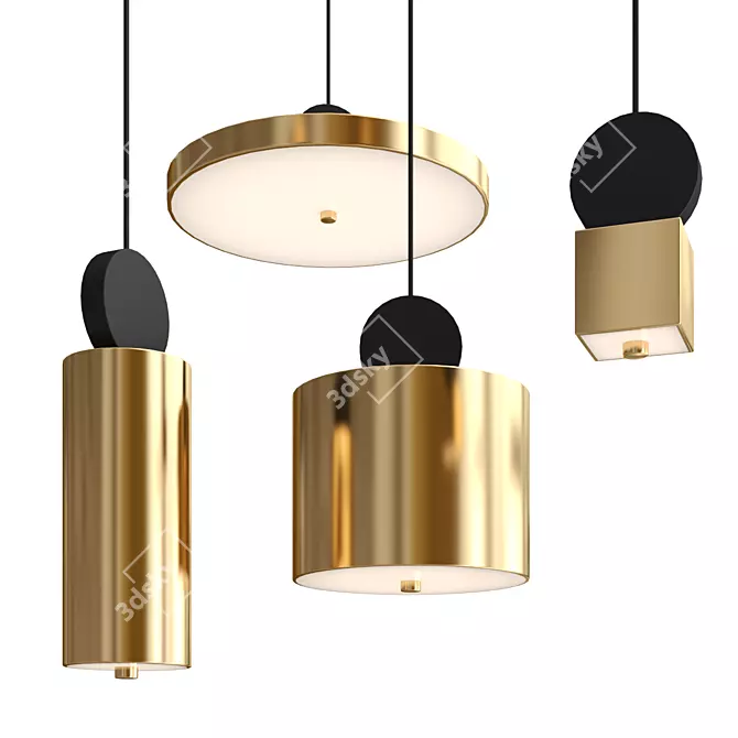 Minimalist Cale Pendant Lamp 3D model image 1