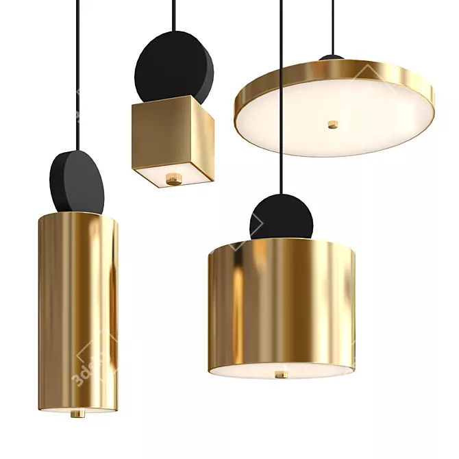 Minimalist Cale Pendant Lamp 3D model image 2
