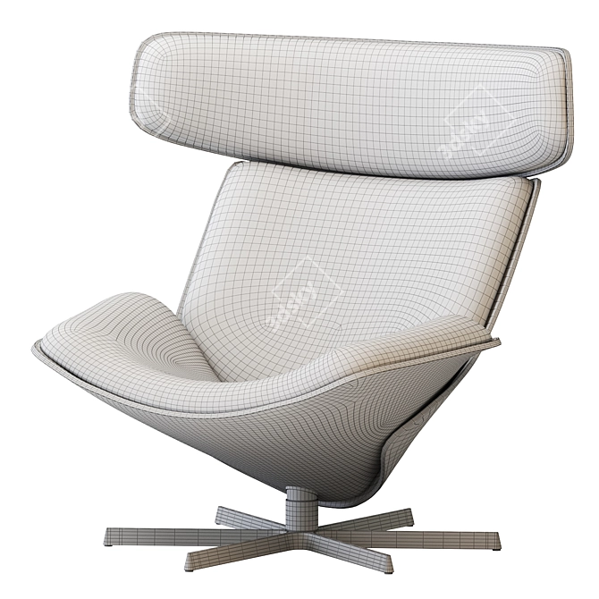 Modern Almora B&B Armchair Design 3D model image 7