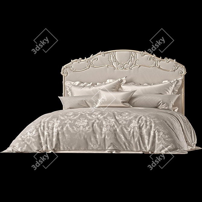 Elegant Jumbo Collection Madeleine Bed 3D model image 2