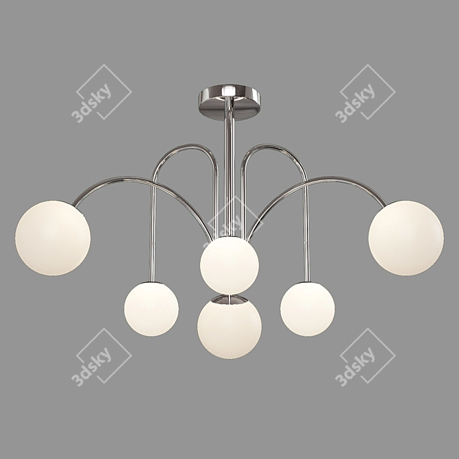 Eurosvet Alix Ceiling Chandelier 6-Light 3D model image 3