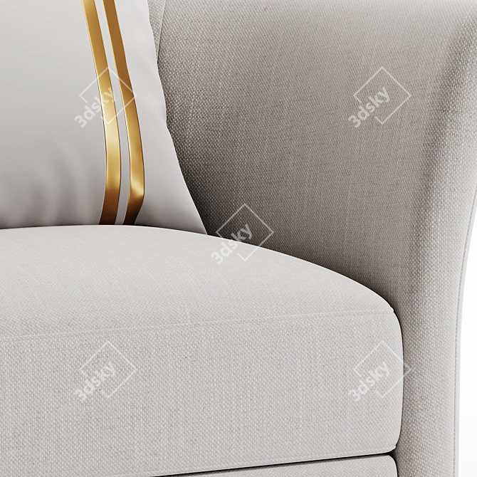 Sleek NEW COSMO Armchair, Modern 3D model image 5