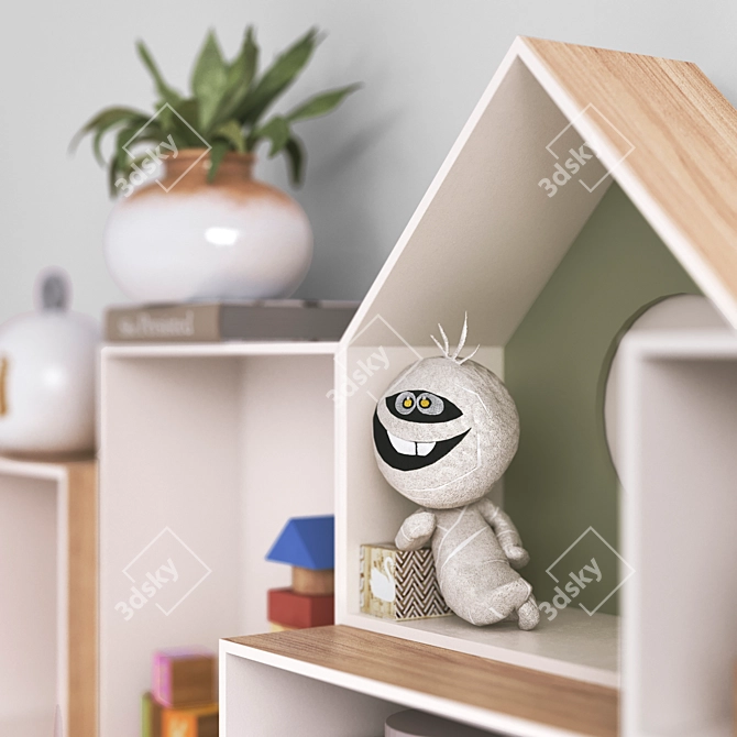 Kids Furniture and Decor Set 3D model image 3