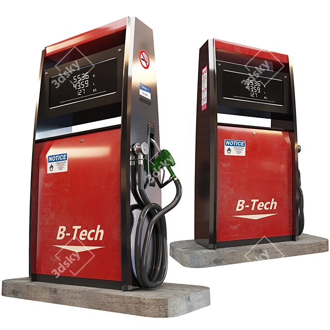 VRay Gas Station Pump Model 3D model image 1