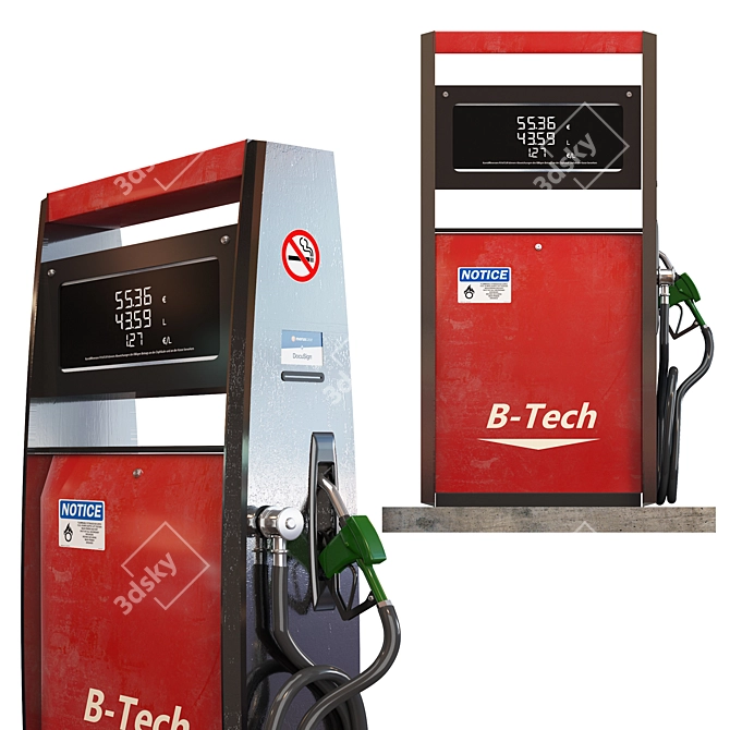 VRay Gas Station Pump Model 3D model image 2