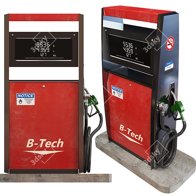 VRay Gas Station Pump Model 3D model image 3