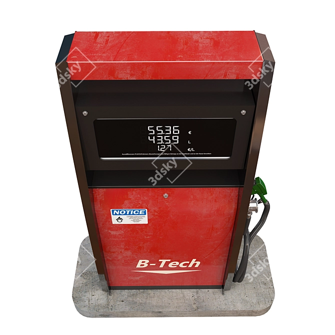 VRay Gas Station Pump Model 3D model image 4