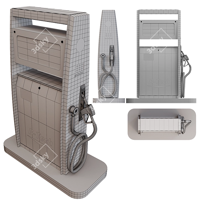 VRay Gas Station Pump Model 3D model image 6