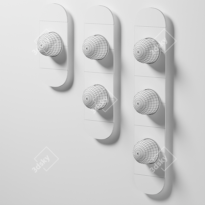 Modulo Triple Wall Sconce 3D model image 3