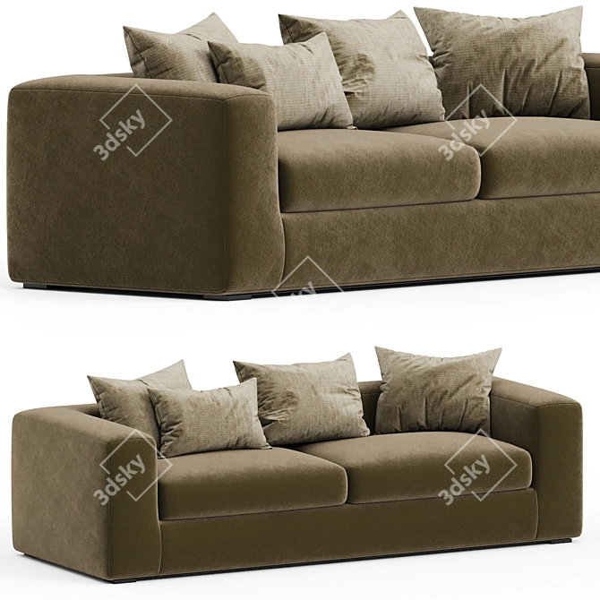 Velvet Big Bubble Sofa 3D model image 1
