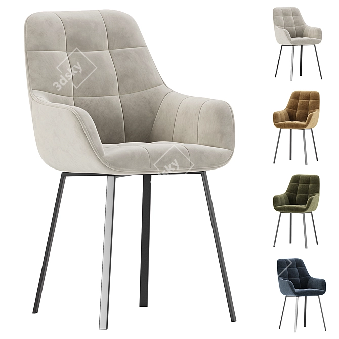  Kelmi Beige Woodville Chair 3D model image 1