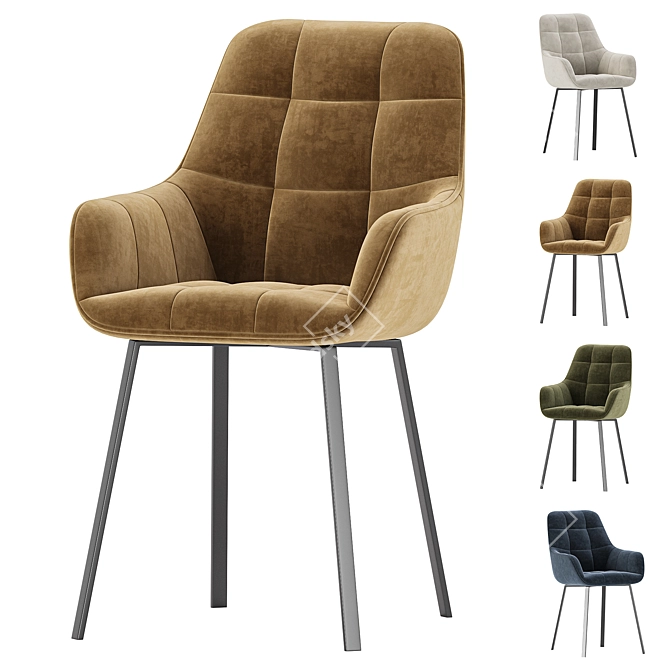  Kelmi Beige Woodville Chair 3D model image 4
