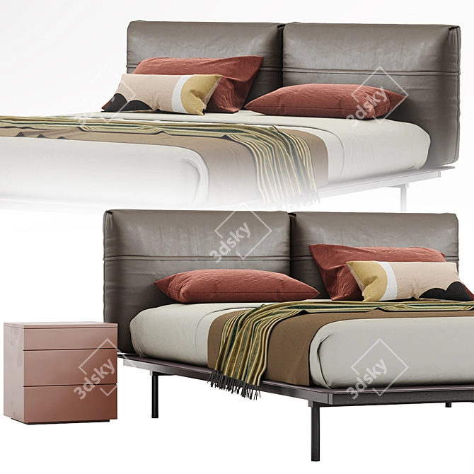 LEMA MYNIGHT Bed: Ready-to-Use Model 3D model image 1