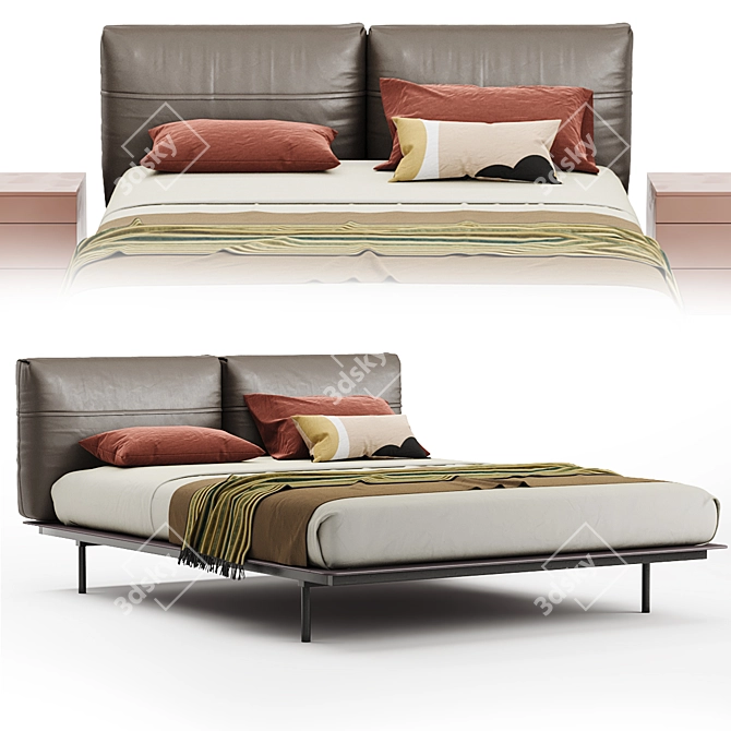 LEMA MYNIGHT Bed: Ready-to-Use Model 3D model image 2