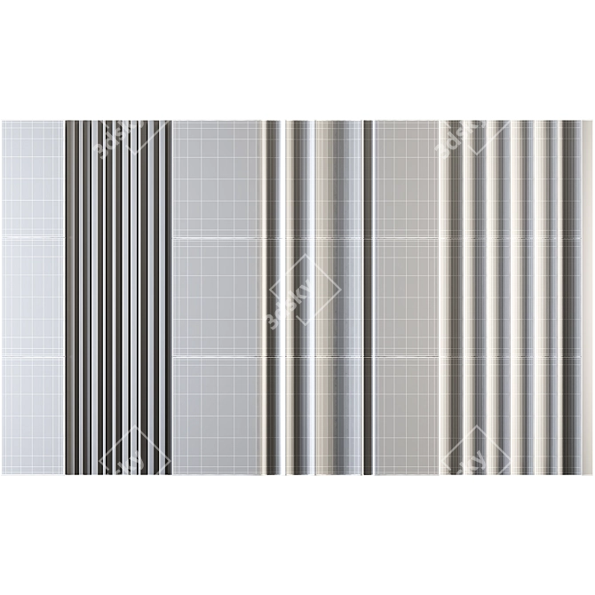 Elegant Decorative Wall Panel 3D model image 5