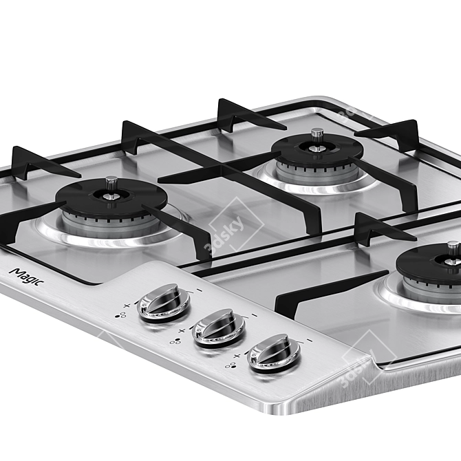 SK Magic Gas Cooktop Trio 3D model image 3