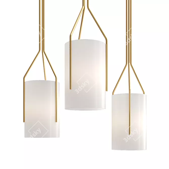 Elegant Arborescence Pendant Light 3D model image 1