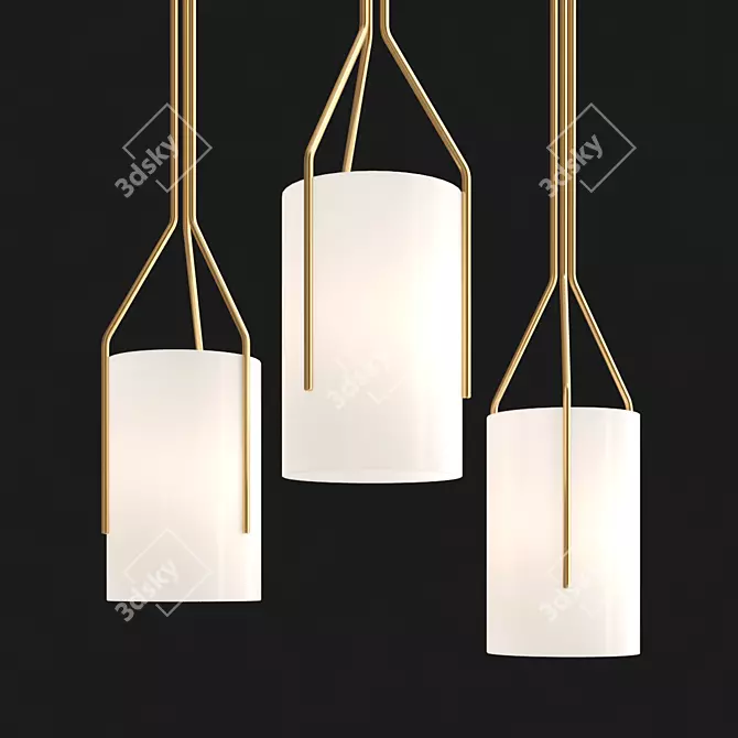 Elegant Arborescence Pendant Light 3D model image 2