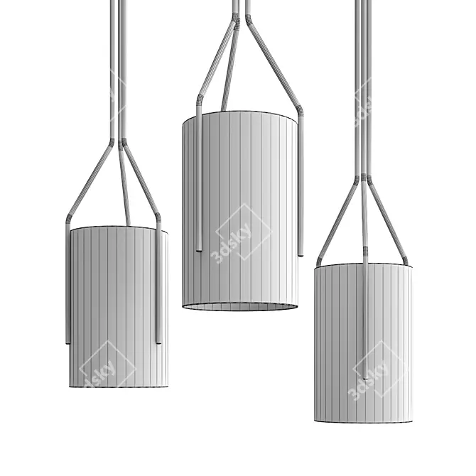 Elegant Arborescence Pendant Light 3D model image 3