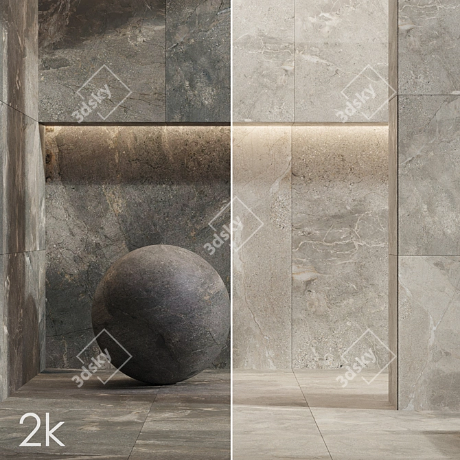 Slate Stone Set Bundle 2K 3D model image 1