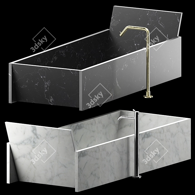 Agape Face à Face Bathtub 3D model image 1