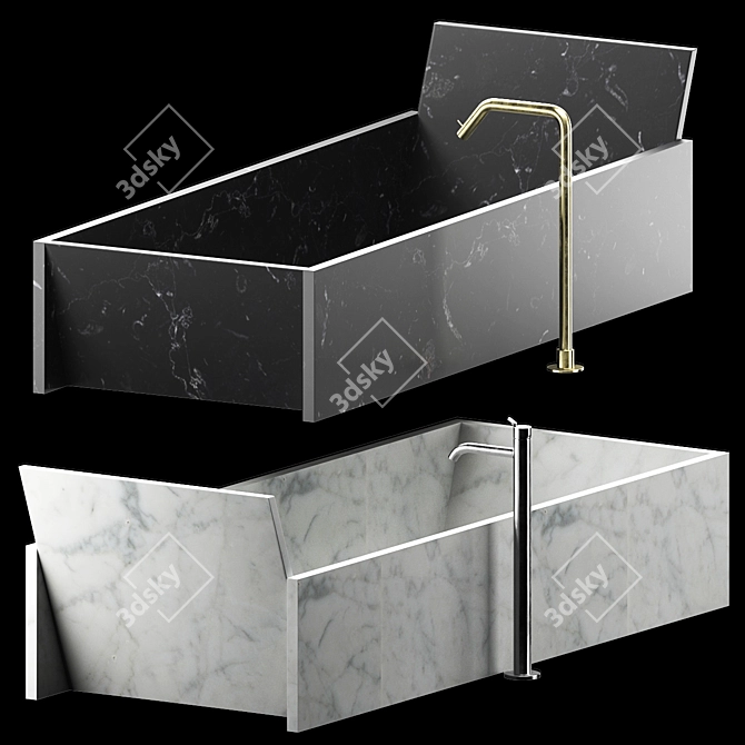 Agape Face à Face Bathtub 3D model image 3