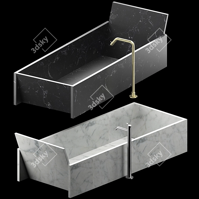 Agape Face à Face Bathtub 3D model image 4