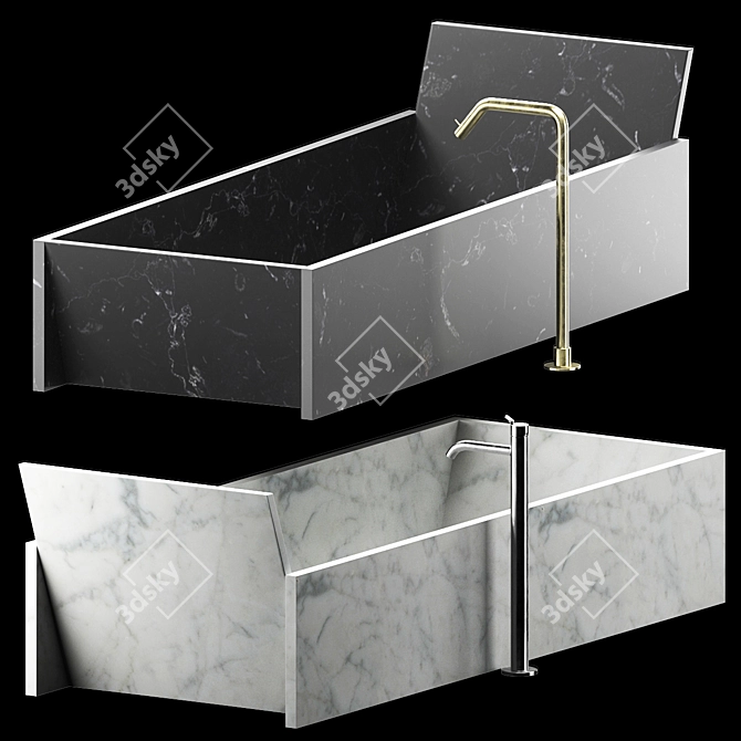 Agape Face à Face Bathtub 3D model image 9