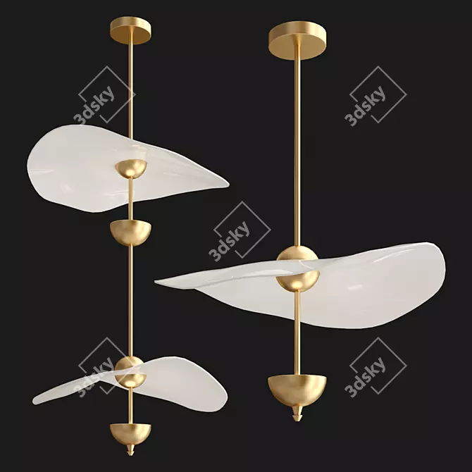 Envolee Biscuit Pendant Light 3D model image 2