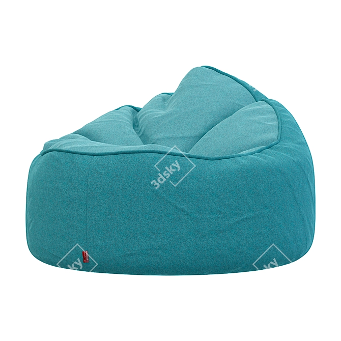 Mini Mammoth Pouf Wool Gray 3D model image 2