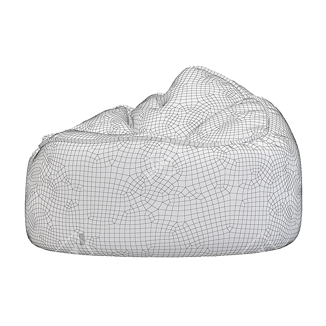 Mini Mammoth Pouf Wool Gray 3D model image 5