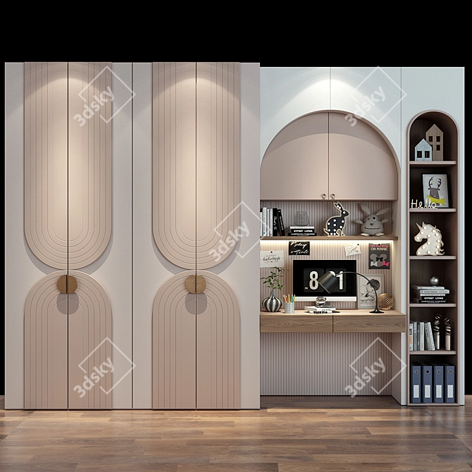 Kids Customizable Furniture Set 3D model image 1