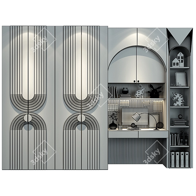 Kids Customizable Furniture Set 3D model image 2