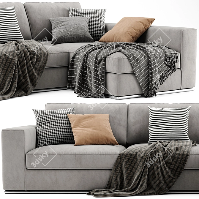 Italian Hermes Chaise Longue Sofa 3D model image 3