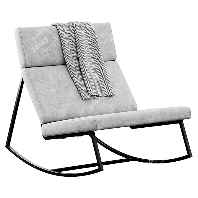 Gus Modern Rocker Chair 3D 3D model image 3