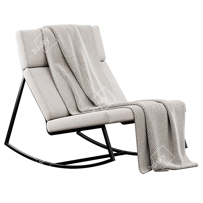 Gus Modern Rocker Chair 3D 3D model image 5