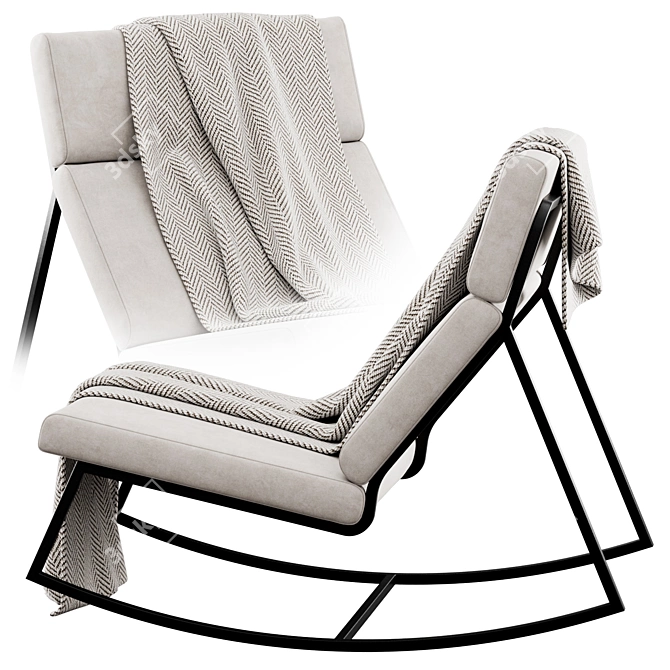 Gus Modern Rocker Chair 3D 3D model image 6