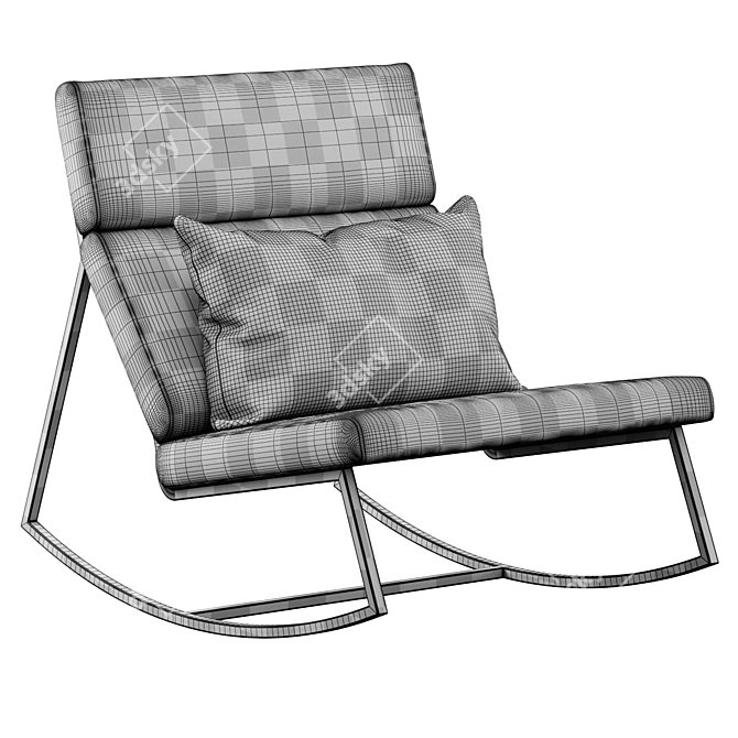 Gus Modern Rocker Chair 3D 3D model image 7