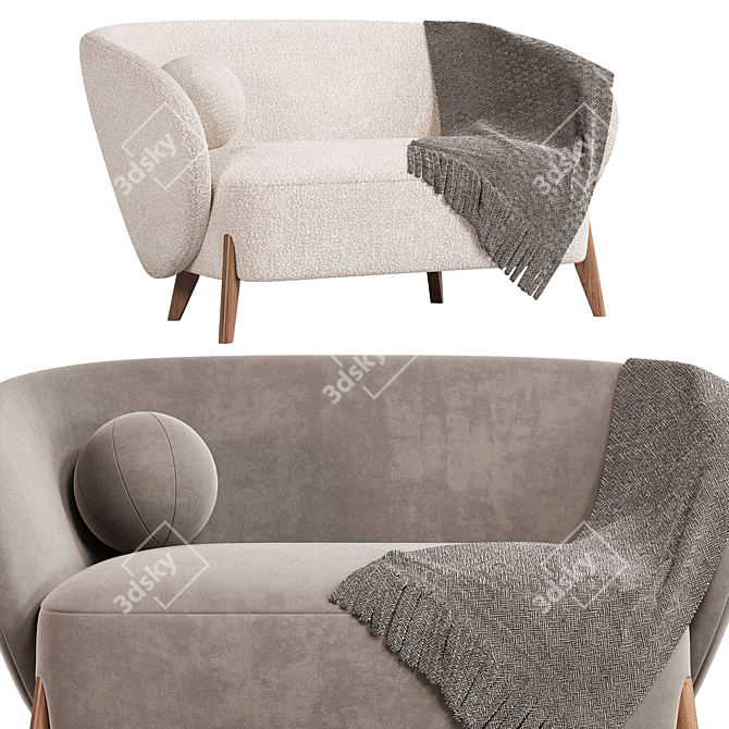 Modern Cozy Tilar Sofa 2015 3D model image 2