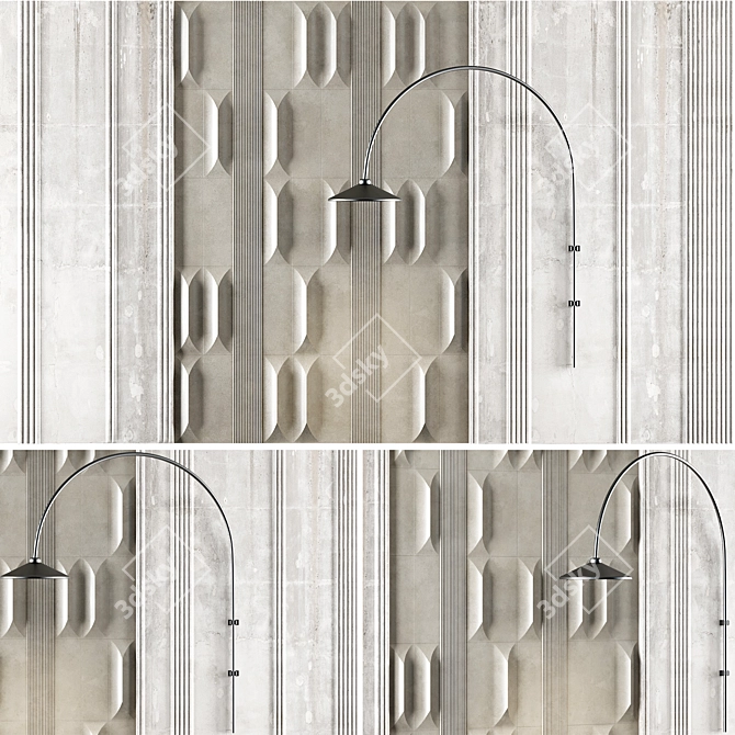 Luxury 3D Decorative Wall Panel 3D model image 1