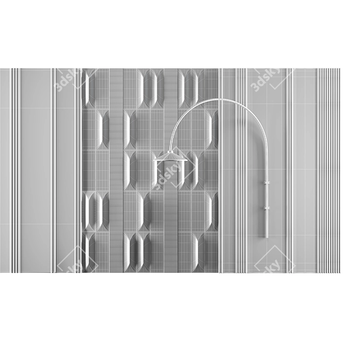 Luxury 3D Decorative Wall Panel 3D model image 5