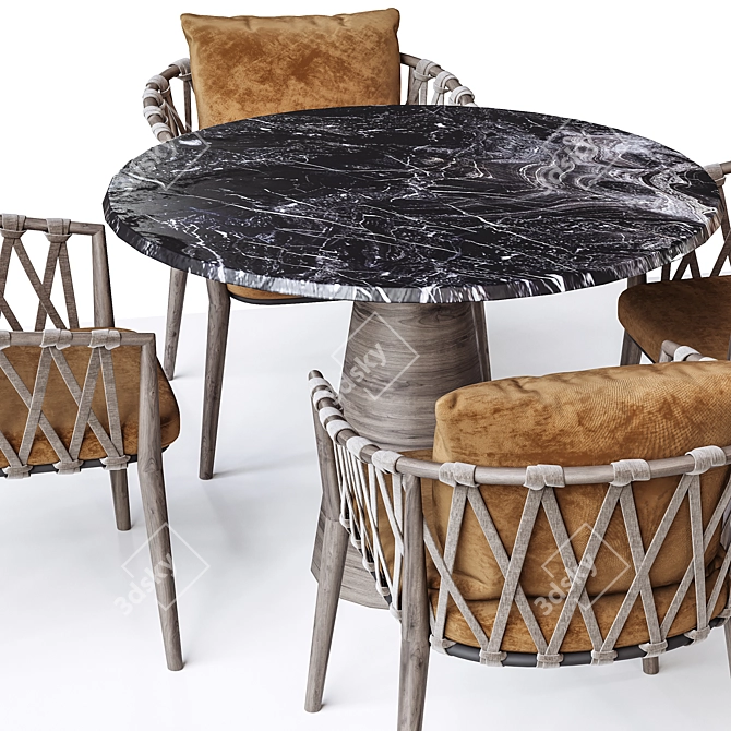 Outdoor Rope Garden Chair 3D model image 4