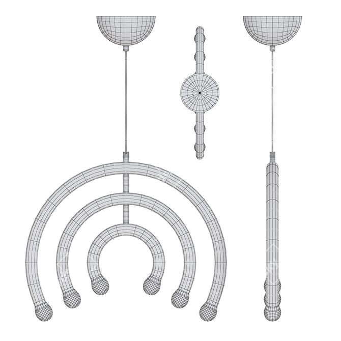 Bagge LED Pendant Light 3D model image 2