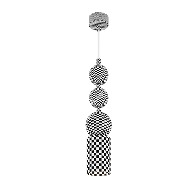 Modern Aluminum Pendant Light Fixture 3D model image 6