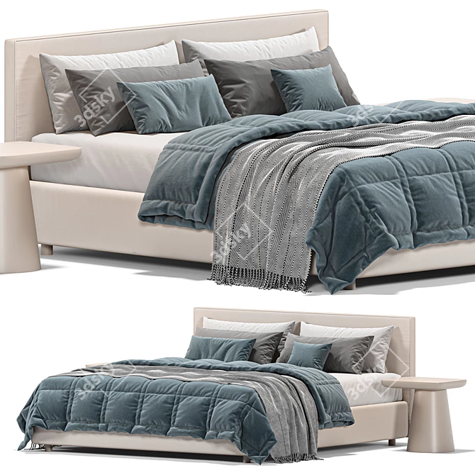 Luiza Grand Bed 3D Model 3D model image 1