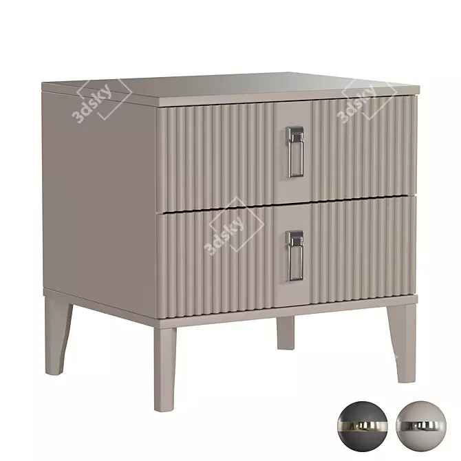 Apollo Bedside Nightstand, Two Colors 3D model image 1
